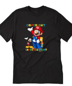 Copyright Micky Mouse Super Mario T-Shirt PU27
