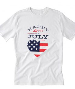 Happy 4th Of July Love American T-Shirt PU27