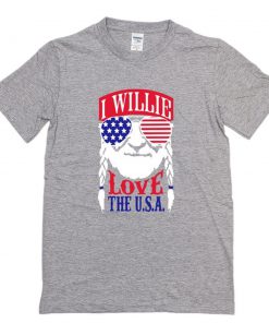 I Willie Love The USA Flag T-Shirt PU27