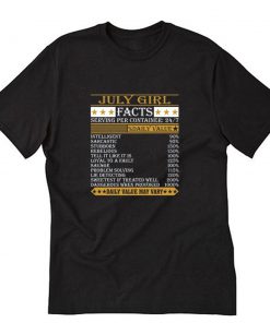 July Girl-Facts Daily Value T-Shirt PU27
