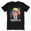 Trump Merica Murica 4th of July American Flag T-Shirt PU27