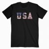 USA Patriotic 4th of July Tee American Flag Vintage T-Shirt PU27