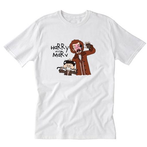 Harry and Marv Home alone Calvin and Hobbes T-Shirt PU27