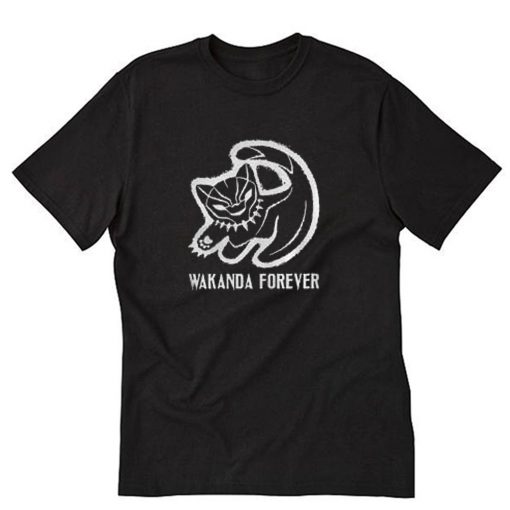 Black cat Black Panther Wakanda Forever T-Shirt PU27