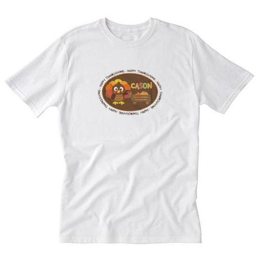 personalized kids thanksgiving T-Shirt PU27