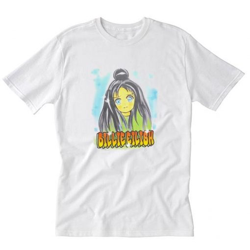 Billie Eilish Anime Face T-Shirt PU27