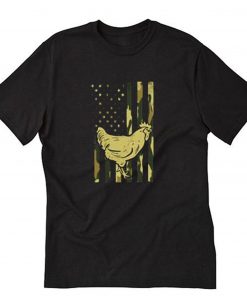 Camo Flag Chicken Military T-Shirt PU27