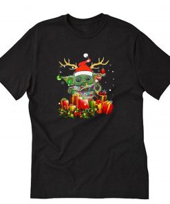 Christmas Gifts Awesome Santa Baby Yoda Reindeer Christmas T-Shirt PU27