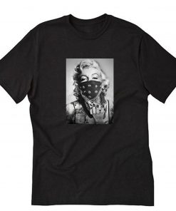 Marilyn Monroe Black Bandana T-Shirt PU27