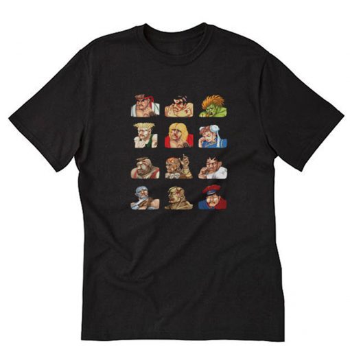 Street Fighter 2 Continue Faces T-Shirt PU27