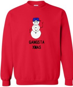 Gangsta Xmas Snowman Christmas Sweatshirt PU27