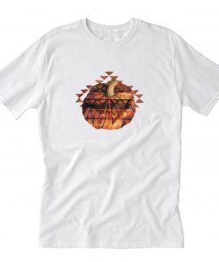 Halloween Pumpkin Aztec Geometric T-Shirt PU27