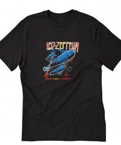 Led Zeppelin Rock n Roll Forever Vintage 80s Airship T Shirt PU27
