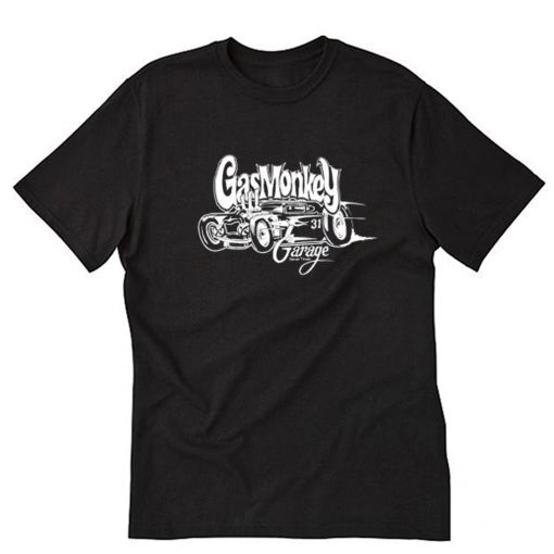 Official GMG – Gas Monkey Garage Black CAR 31 Hot Rod T Shirt PU27