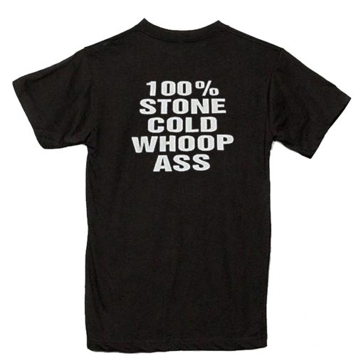 Stone Cold Steve Austin 100% Pure Whoop Ass Skull T Shirt Back PU27