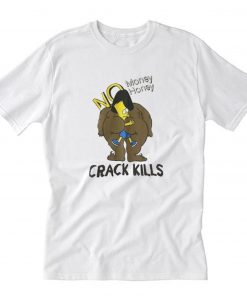 VINTAGE BART SIMPSON Crack Kills Money Honey T Shirt PU27