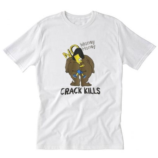 VINTAGE BART SIMPSON Crack Kills Money Honey T Shirt PU27