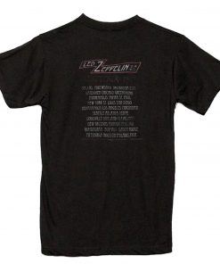 Led Zeppelin Cities 1977 Tour T Shirt Back PU27