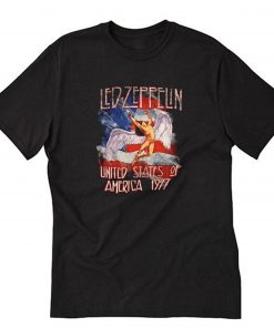 Led Zeppelin Men’s America 1977 T-Shirt PU27
