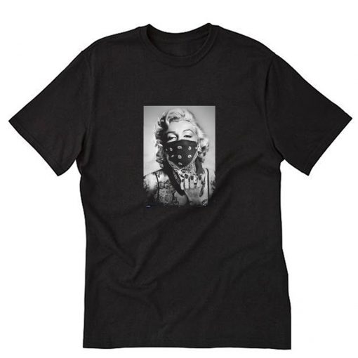 Marilyn Monroe Black Bandana T Shirt PU27