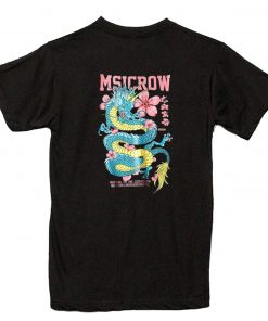 Msicrow Flower Dragon T-Shirt Back PU27