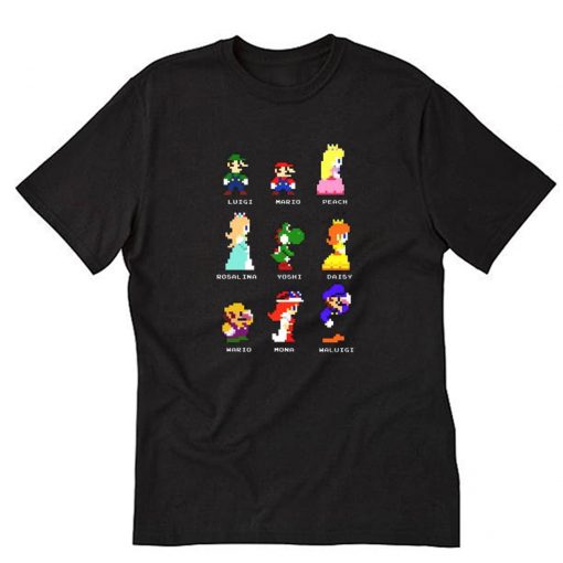 Super Mario Bros Gaming Characters T Shirt PU27