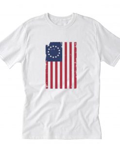 Betsy Ross Flag Distressed T Shirt PU27