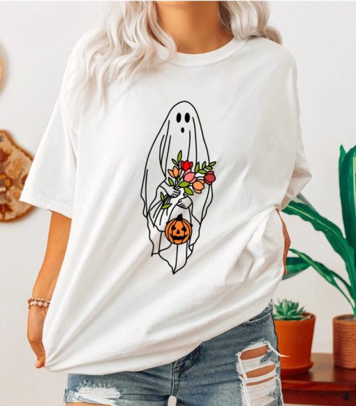 Floral Ghost Halloween Shirt ZA