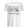 I'm A Simple Woman Peace Love Yoga Gift For Yogis T-Shirt ZA