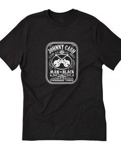 Johnny Cash The Man In Black Featuring The Fabulous Tennessee Three T-Shirt PU27