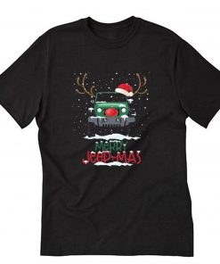 Merry Jeep Mas Funny Reindeer Jeep Driving Christmas T-Shirt PU27