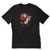 Santa Claus Riding T-Rex Dinosaur Christmas T-Shirt PU27