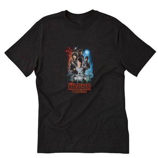 Stranger Things Autographed Group Shot Graphic T-Shirt PU27