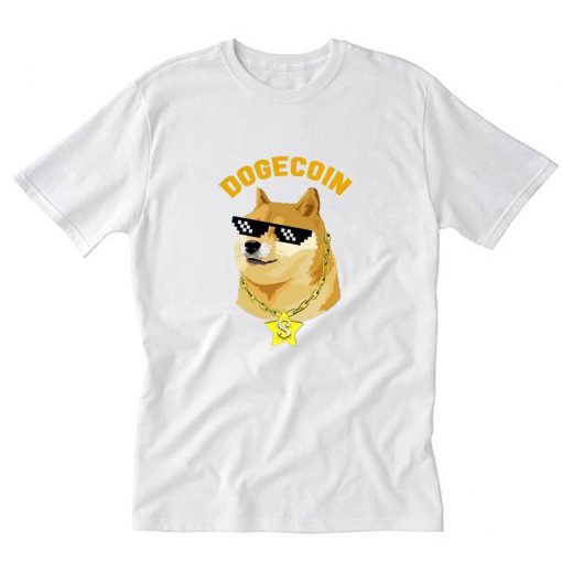 TO THE MOON Dogecoin Block Chain Investor Doge T-Shirt PU27