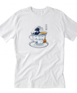 the great wave of kanagawa tea cup T-Shirt PU27