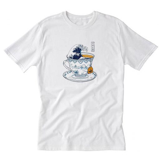 the great wave of kanagawa tea cup T-Shirt PU27