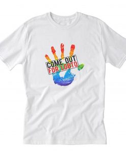 Mens White Come Out For LGBT T-Shirt PU27