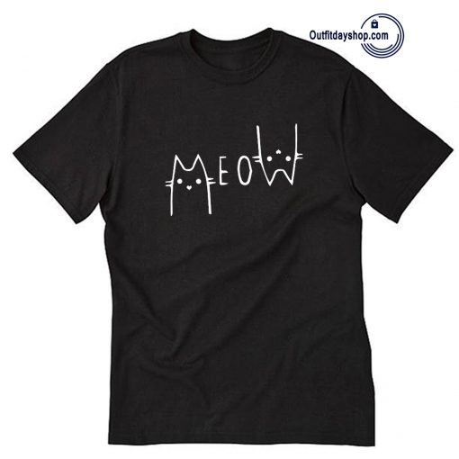 Meow Cat Kitten Cute Love T Shirt ZA