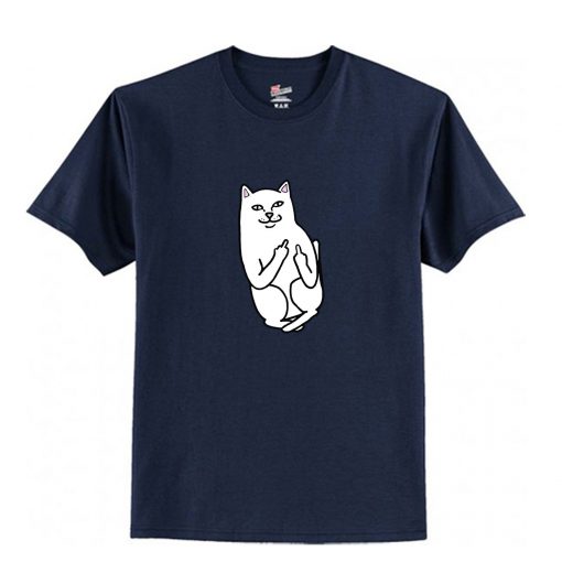 Middle Finger Cat Funny Humor T-Shirt PU27