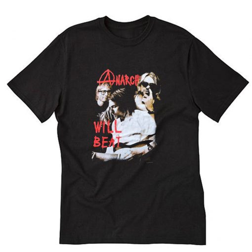 NIRVANA - BLACK TEE KURNT COBAIN ARNACHY WILL DEAD T-Shirt PU27