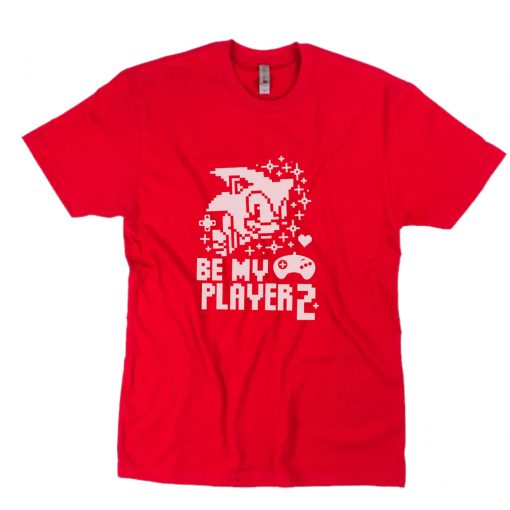 Sonic Classic Be My Player 2 Red T-Shirt PU27