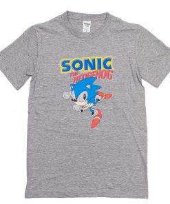 Sonic The Hedgehog Sega Gray Vintage Classic T-Shirt PU27