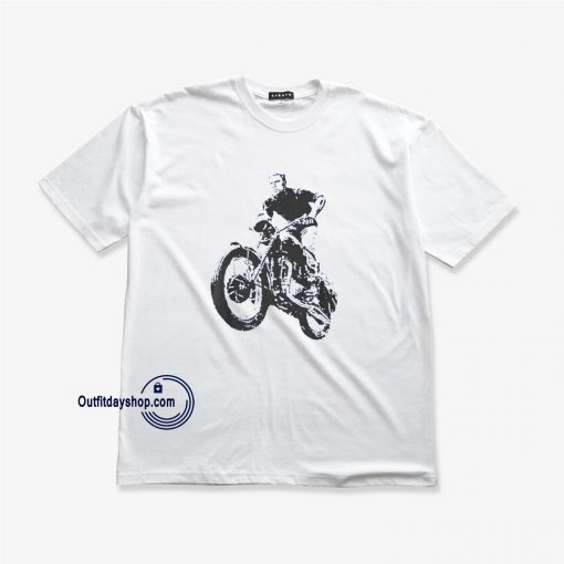 Steve Mcqueen Hand screen-printed T Shirt ZA