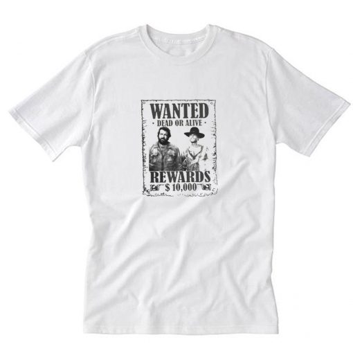 Bud Spencer Terence Hill Wanted Lo Chimavano Trinity T Shirt PU27