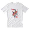 Distressed Queen Of Hearts T Shirt PU27