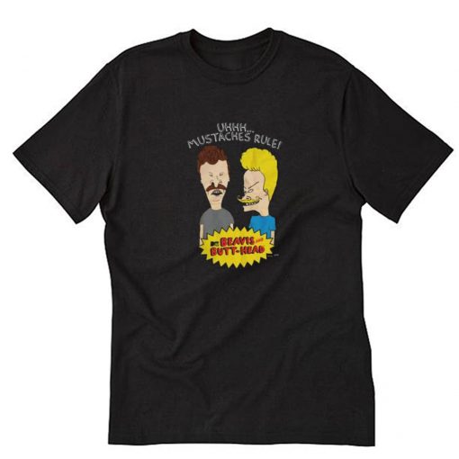 Mtv Beavis And Butt-head Uhhh Mustaches Rule T-Shirt PU27