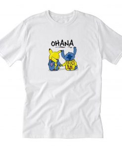 Ohana Pikachu and Stitch T-Shirt PU27