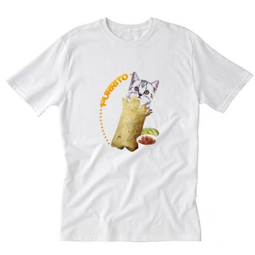 Purrito Cat In A Burrito Funny Mexican Food Kitty Salsa T-Shirt PU27