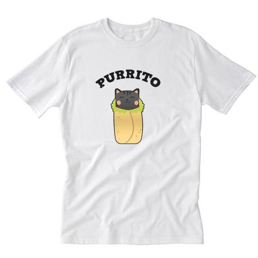 Purrito Funny Cat Pun Cat Lover Burrito Mexican Food T-Shirt PU27