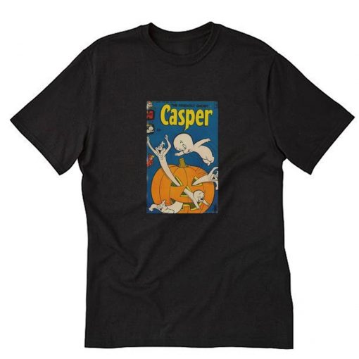 Casper The Friendly Ghost Pumpkin T-Shirt Black PU27